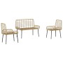 Conjunto de Comedor de Jardín 3 pcs Marrón y crema en Conjuntos de jardín | Comprar online en Foru.es
