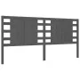 Estructura de cama con cabecero madera maciza gris 200x200cm de vidaXL, Camas y somieres - Ref: Foro24-3192838, Precio: 184,4...