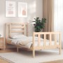 Estructura de cama con cabecero madera maciza 90x200 cm de vidaXL, Camas y somieres - Ref: Foro24-3192866, Precio: 88,26 €, D...