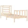 Estructura de cama con cabecero madera maciza 90x200 cm de vidaXL, Camas y somieres - Ref: Foro24-3192866, Precio: 88,26 €, D...
