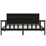 Estructura de cama con cabecero madera maciza negro 200x200 cm de vidaXL, Camas y somieres - Ref: Foro24-3192775, Precio: 225...