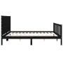 Estructura de cama con cabecero madera maciza negro 200x200 cm de vidaXL, Camas y somieres - Ref: Foro24-3192775, Precio: 225...