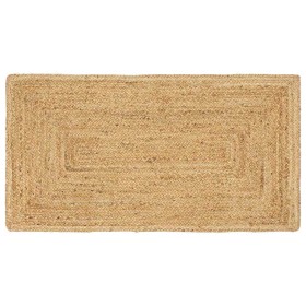 Alfombra de área Beige 60 x 110 cm yute en Alfombras | Comprar online en Foru.es