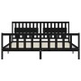Estructura de cama con cabecero madera maciza negro 200x200 cm de vidaXL, Camas y somieres - Ref: Foro24-3192450, Precio: 221...