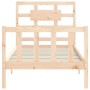 Estructura de cama con cabecero madera maciza de vidaXL, Camas y somieres - Ref: Foro24-3192521, Precio: 93,58 €, Descuento: %