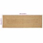 Alfombra de área Beige 80 x 250 cm yute en Alfombras | Comprar online en Foru.es