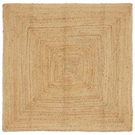 Alfombra de área Beige 120 x 120 cm yute en Alfombras | Comprar online en Foru.es