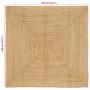 Alfombra de área Beige 120 x 120 cm yute en Alfombras | Comprar online en Foru.es