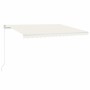 Toldo retráctil manual con LED crema 400x300 cm en Toldos | Comprar online en Foru.es