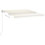 Toldo retráctil manual con LED crema 400x300 cm en Toldos | Comprar online en Foru.es