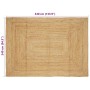 Alfombra de área Beige 240 x 340 cm yute en Alfombras | Comprar online en Foru.es