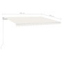 Toldo retráctil manual con LED crema 400x300 cm en Toldos | Comprar online en Foru.es