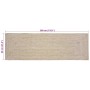 Alfombra Natural y blanco 60 x 300 cm yute en Alfombras | Comprar online en Foru.es