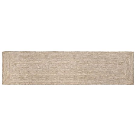 Alfombra Natural y blanco 60 x 400 cm yute en Alfombras | Comprar online en Foru.es