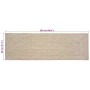 Alfombra Natural y blanco 80 x 250 cm yute en Alfombras | Comprar online en Foru.es