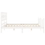 Estructura de cama con cabecero madera maciza blanco 160x200 cm de vidaXL, Camas y somieres - Ref: Foro24-3192567, Precio: 14...