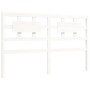Estructura de cama con cabecero madera maciza blanco 160x200 cm de vidaXL, Camas y somieres - Ref: Foro24-3192567, Precio: 14...