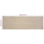 Alfombra Natural y blanco 80 x 300 cm yute en Alfombras | Comprar online en Foru.es