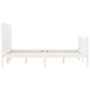 Estructura de cama con cabecero madera maciza blanco 140x200 cm de vidaXL, Camas y somieres - Ref: Foro24-3192752, Precio: 19...