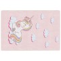 Alfombra niños lavable antideslizante unicornio rosa 160x230 cm en Alfombras | Comprar online en Foru.es