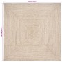 Alfombra Natural y blanco 240 x 240 cm yute en Alfombras | Comprar online en Foru.es