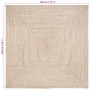 Alfombra Natural y blanco 300 x 300 cm yute en Alfombras | Comprar online en Foru.es