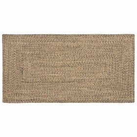Alfombra Natural y negro 100 x 200 cm yute en Alfombras | Comprar online en Foru.es