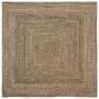 Alfombra Natural y negro 120 x 120 cm yute en Alfombras | Comprar online en Foru.es