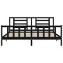 Estructura de cama con cabecero madera maciza negro 200x200 cm de vidaXL, Camas y somieres - Ref: Foro24-3192905, Precio: 206...
