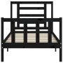 Estructura de cama con cabecero madera maciza negro 100x200 cm de vidaXL, Camas y somieres - Ref: Foro24-3192875, Precio: 131...