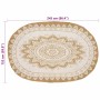 Alfombra de yute Floral Natural 152 x 245 cm yute en Alfombras | Comprar online en Foru.es