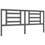 Estructura de cama con cabecero madera maciza gris 200x200 cm de vidaXL, Camas y somieres - Ref: Foro24-3192903, Precio: 171,...