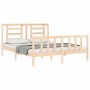Estructura de cama con cabecero madera maciza 160x200 cm de vidaXL, Camas y somieres - Ref: Foro24-3192891, Precio: 132,29 €,...