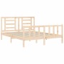 Estructura de cama con cabecero madera maciza 160x200 cm de vidaXL, Camas y somieres - Ref: Foro24-3192891, Precio: 132,29 €,...
