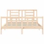 Estructura de cama con cabecero madera maciza 160x200 cm de vidaXL, Camas y somieres - Ref: Foro24-3192891, Precio: 132,29 €,...