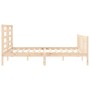 Estructura de cama con cabecero madera maciza 160x200 cm de vidaXL, Camas y somieres - Ref: Foro24-3192891, Precio: 132,29 €,...