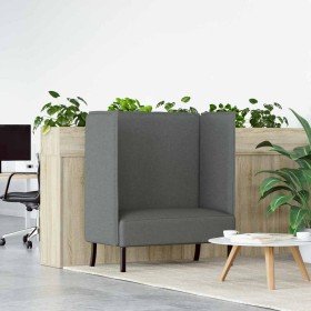 Sofa de Espalda Alta Gris oscuro 109 x 56 x 121 cm tela en Sofás | Comprar online en Foru.es