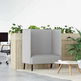 Sofa de Espalda Alta Gris nube 109 x 56 x 121 cm tela en Sofás | Comprar online en Foru.es