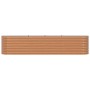 Cama elevada Marrón 400 x 80 x 81 cm Acero en Macetas y jardineras | Comprar online en Foru.es