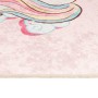 Alfombra niños lavable antideslizante unicornio rosa 160x230 cm en Alfombras | Comprar online en Foru.es