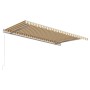 Toldo retráctil automático amarillo y blanco 450x300 cm en Toldos | Comprar online en Foru.es