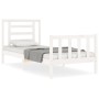 Estructura de cama con cabecero madera maciza blanco 90x200 cm de vidaXL, Camas y somieres - Ref: Foro24-3192867, Precio: 95,...
