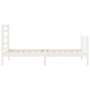 Estructura de cama con cabecero madera maciza blanco 90x200 cm de vidaXL, Camas y somieres - Ref: Foro24-3192867, Precio: 95,...