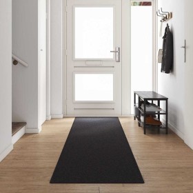 Runner de Alfombra Antracita 80 x 500 cm 100% Polipropileno en Alfombras | Comprar online en Foru.es