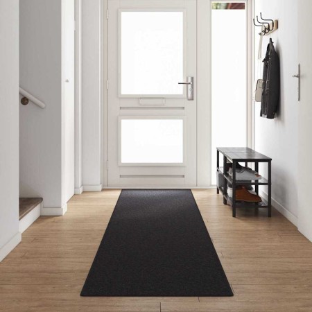 Runner de Alfombra Antracita 80 x 500 cm 100% Polipropileno en Alfombras | Comprar online en Foru.es