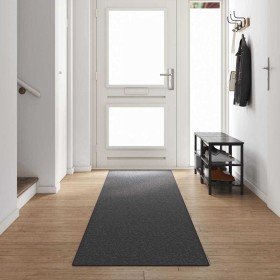 Runner de Alfombra Gris oscuro 80 x 500 cm 100% Polipropileno en Alfombras | Comprar online en Foru.es