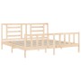 Estructura de cama con cabecero madera maciza 200x200 cm de vidaXL, Camas y somieres - Ref: Foro24-3192901, Precio: 144,51 €,...