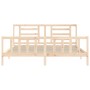 Estructura de cama con cabecero madera maciza 200x200 cm de vidaXL, Camas y somieres - Ref: Foro24-3192901, Precio: 144,51 €,...