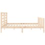 Estructura de cama con cabecero madera maciza 200x200 cm de vidaXL, Camas y somieres - Ref: Foro24-3192901, Precio: 144,51 €,...
