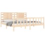 Estructura de cama con cabecero madera maciza 200x200 cm de vidaXL, Camas y somieres - Ref: Foro24-3192836, Precio: 158,39 €,...